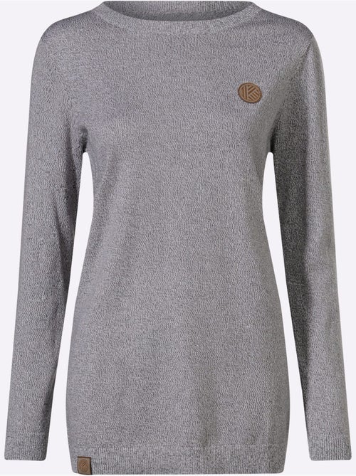 Pull long finitions côtelées - taille standard - moda vilona - Kiabi Pull long finitions côtelées - taille standard - moda vilona - Kiabi