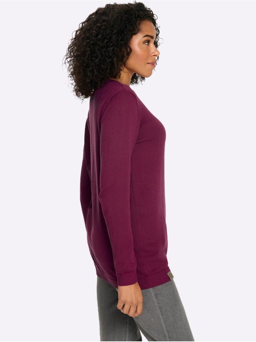 Pull long finitions côtelées - taille standard - moda vilona - Kiabi Pull long finitions côtelées - taille standard - moda vilona - Kiabi