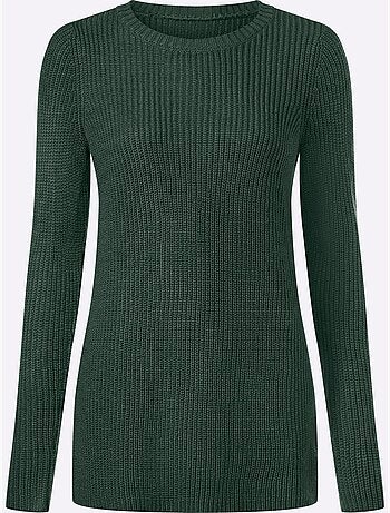 Pull long joli aspect côtelé - taille standard - moda vilona