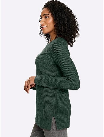 Pull long joli aspect côtelé - taille standard - moda vilona