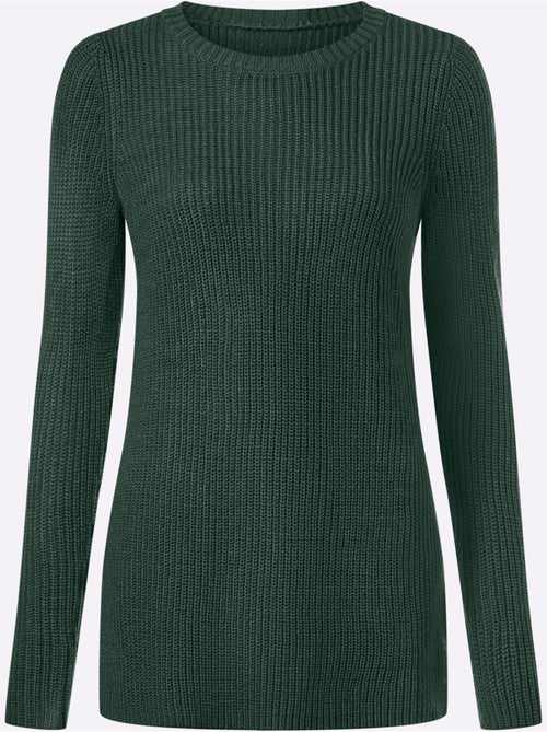 Pull long joli aspect côtelé - taille standard - moda vilona - Kiabi Pull long joli aspect côtelé - taille standard - moda vilona - Kiabi