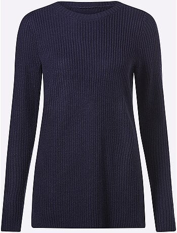 Pull long joli aspect côtelé - taille standard - moda vilona