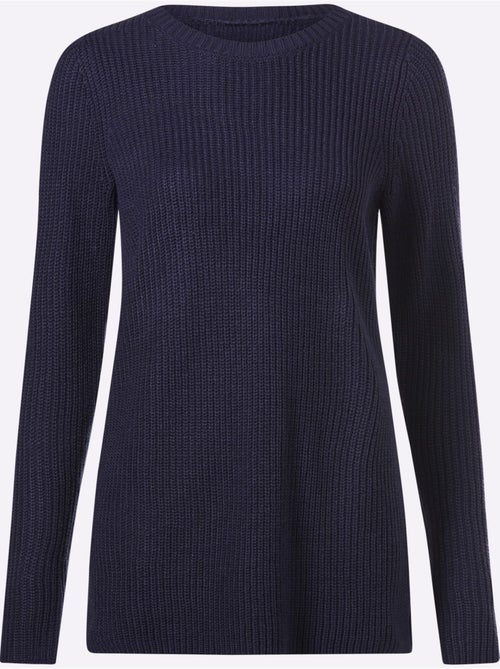 Pull long joli aspect côtelé - taille standard - moda vilona - Kiabi Pull long joli aspect côtelé - taille standard - moda vilona - Kiabi
