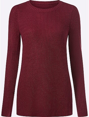 Pull long joli aspect côtelé - taille standard - moda vilona