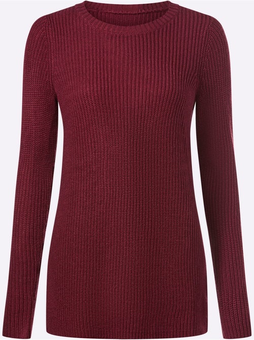 Pull long joli aspect côtelé - taille standard - moda vilona - Kiabi Pull long joli aspect côtelé - taille standard - moda vilona - Kiabi