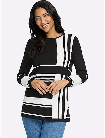 Pull Long Jolie Coupe Longue Moderne - Taille Standard - Moda Vilona