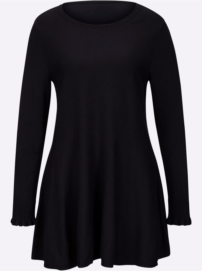 Pull Long Légèrement évasé - Taille Standard - Helline Bleu marine - Kiabi