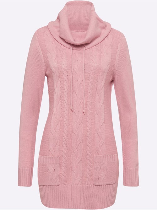 Pull Long Poches Plaquées - Taille Standard - Moda Vilona - Kiabi