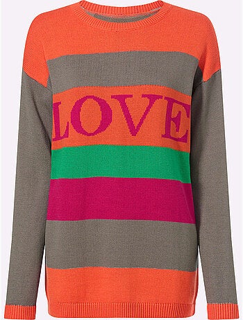 Pull long pull tendance en mélange de cotons doux - taille standard - moda vilona