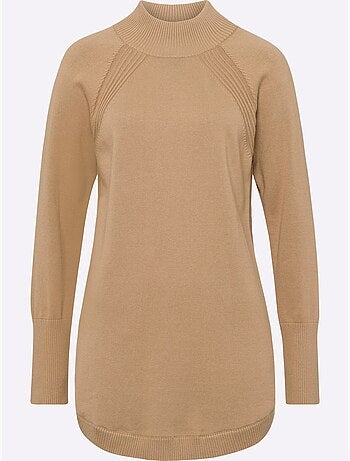 Pull Long Pur Coton - Taille Standard - Moda Vilona