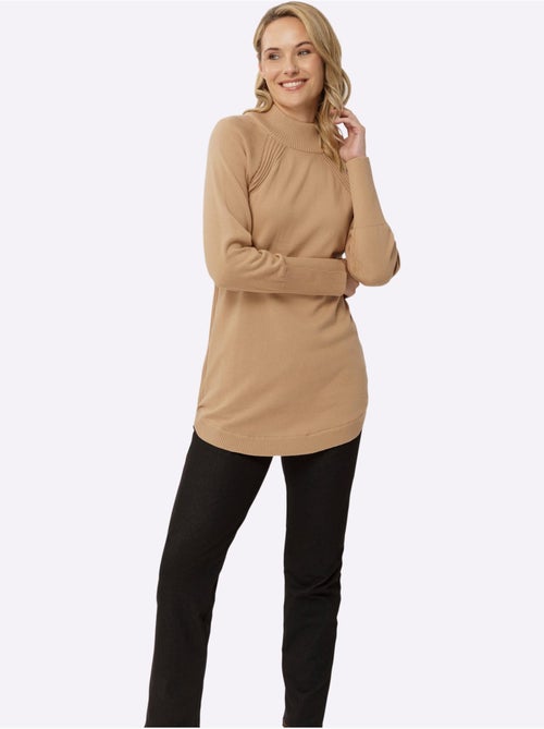 Pull Long Pur Coton - Taille Standard - Moda Vilona - Kiabi