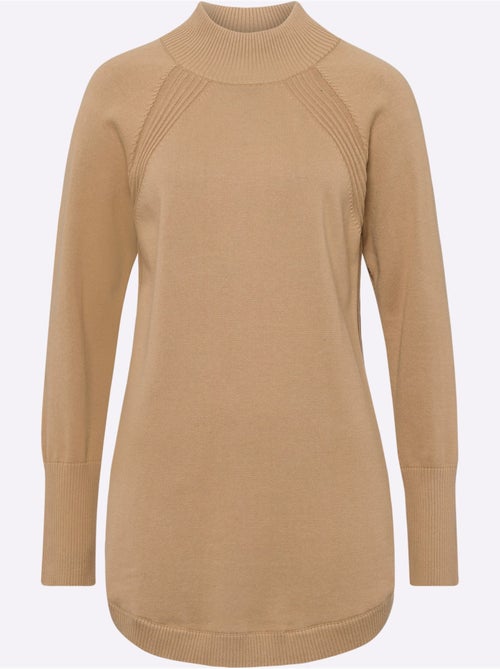 Pull Long Pur Coton - Taille Standard - Moda Vilona - Kiabi