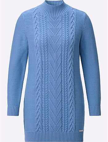 Pull Long Pur Coton - Taille Standard - Witt