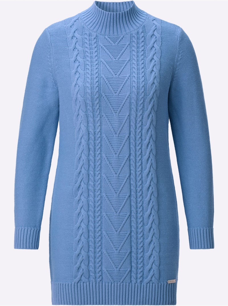 Pull Long Pur Coton - Taille Standard - Witt Bleu ciel - Kiabi