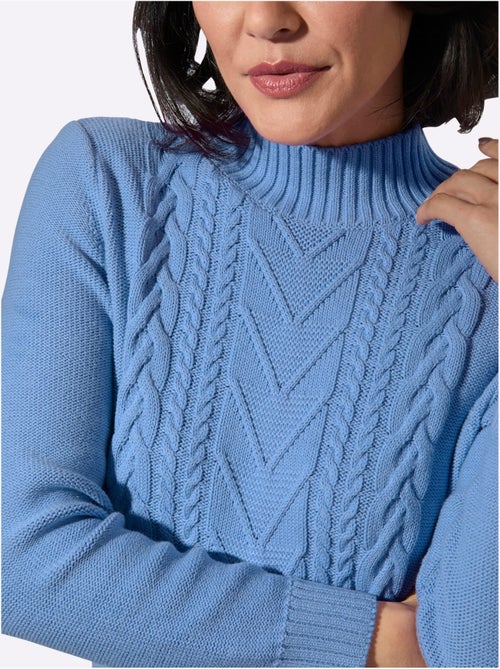 Pull Long Pur Coton - Taille Standard - Witt - Kiabi Pull Long Pur Coton - Taille Standard - Witt - Kiabi