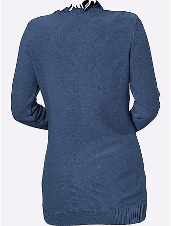 Pull Long Pur Coton - Taille Standard - Witt