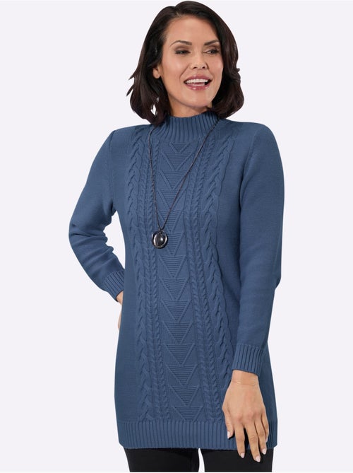 Pull Long Pur Coton - Taille Standard - Witt - Kiabi Pull Long Pur Coton - Taille Standard - Witt - Kiabi