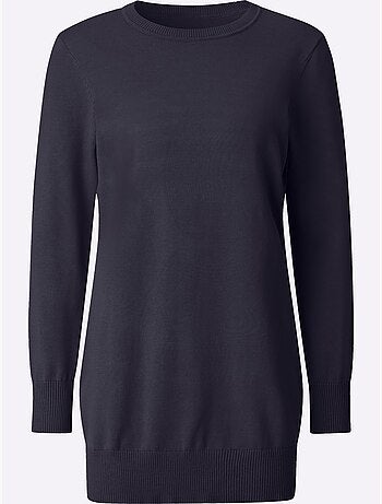 Pull Long Pur Coton - Taille Standard - Witt