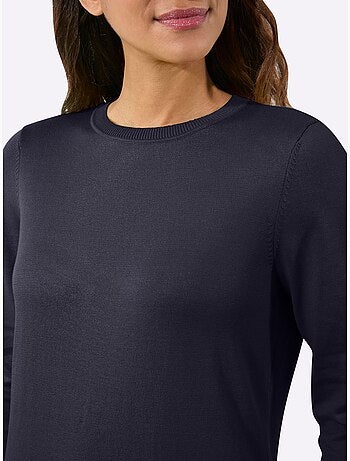 Pull Long Pur Coton - Taille Standard - Witt