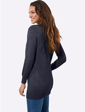 Pull Long Pur Coton - Taille Standard - Witt