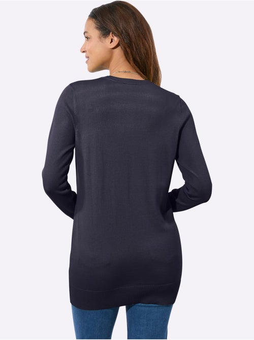 Pull Long Pur Coton - Taille Standard - Witt - Kiabi