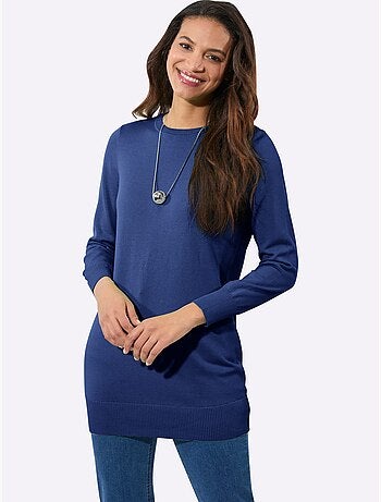 Pull Long Pur Coton - Taille Standard - Witt