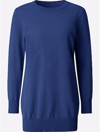 Pull Long Pur Coton - Taille Standard - Witt