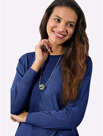 Pull Long Pur Coton - Taille Standard - Witt