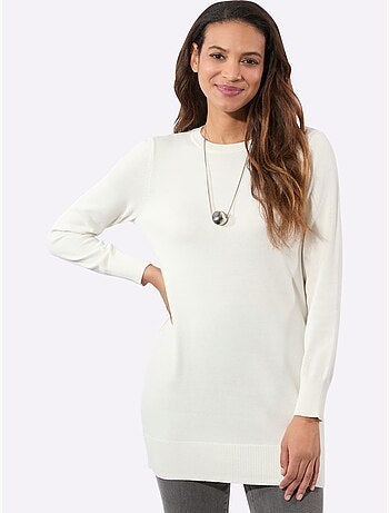 Pull Long Pur Coton - Taille Standard - Witt