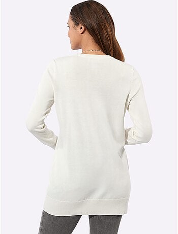 Pull Long Pur Coton - Taille Standard - Witt