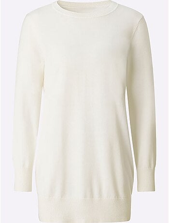 Pull Long Pur Coton - Taille Standard - Witt
