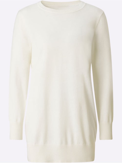 Pull Long Pur Coton - Taille Standard - Witt - Kiabi Pull Long Pur Coton - Taille Standard - Witt - Kiabi