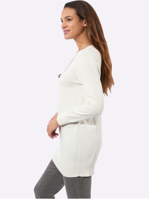 Pull Long Pur Coton - Taille Standard - Witt - Kiabi Pull Long Pur Coton - Taille Standard - Witt - Kiabi