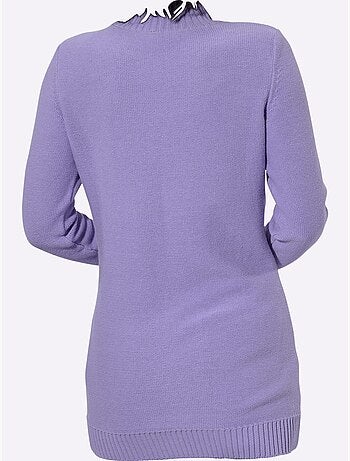 Pull Long Pur Coton - Taille Standard - Witt