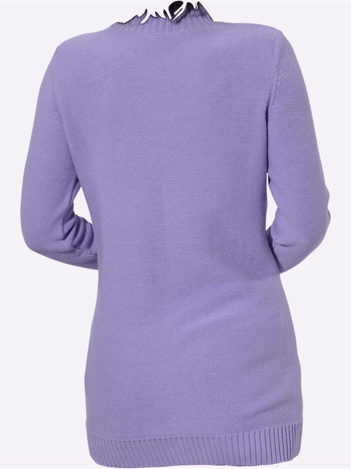Pull Long Pur Coton - Taille Standard - Witt - Kiabi Pull Long Pur Coton - Taille Standard - Witt - Kiabi