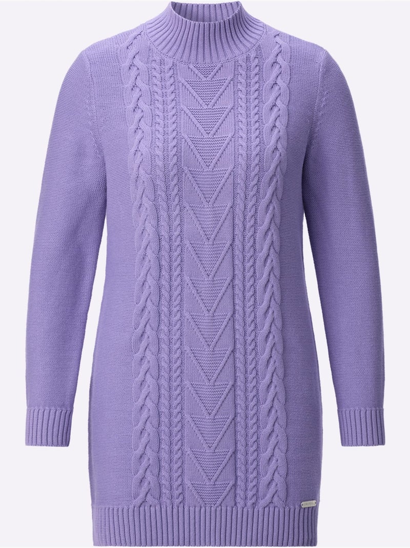 Pull Long Pur Coton - Taille Standard - Witt Lavande - Kiabi