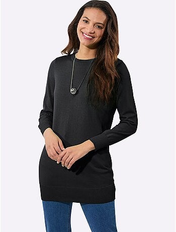 Pull Long Pur Coton - Taille Standard - Witt