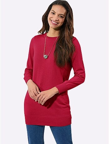 Pull Long Pur Coton - Taille Standard - Witt