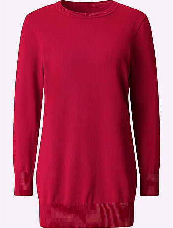 Pull Long Pur Coton - Taille Standard - Witt