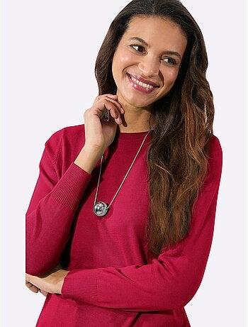 Pull Long Pur Coton - Taille Standard - Witt