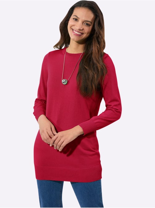 Pull Long Pur Coton - Taille Standard - Witt - Kiabi