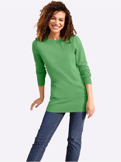 Pull Long Pur Coton - Taille Standard - Witt - Kiabi Pull Long Pur Coton - Taille Standard - Witt - Kiabi