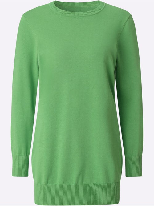 Pull Long Pur Coton - Taille Standard - Witt - Kiabi Pull Long Pur Coton - Taille Standard - Witt - Kiabi