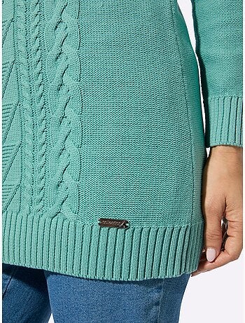 Pull Long Pur Coton - Taille Standard - Witt