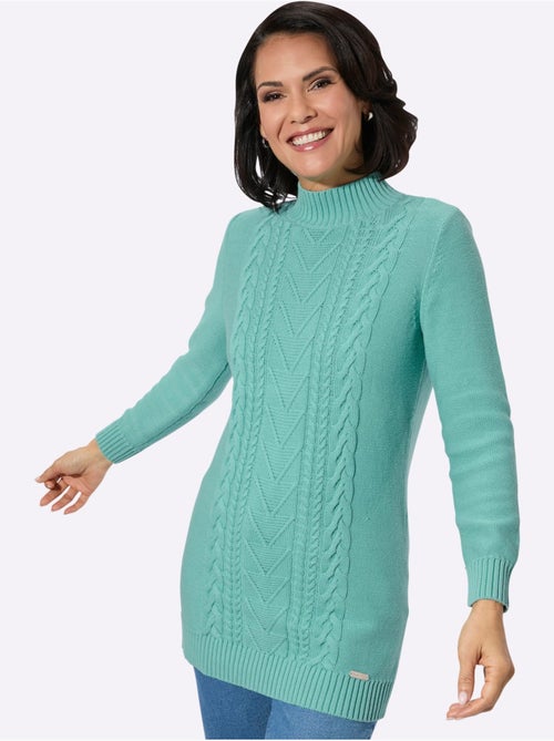 Pull Long Pur Coton - Taille Standard - Witt - Kiabi