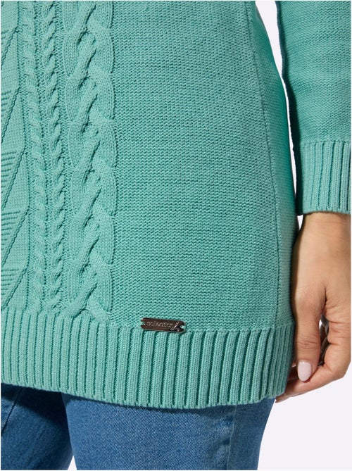 Pull Long Pur Coton - Taille Standard - Witt - Kiabi