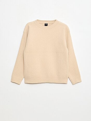 Pull loose col rond uni