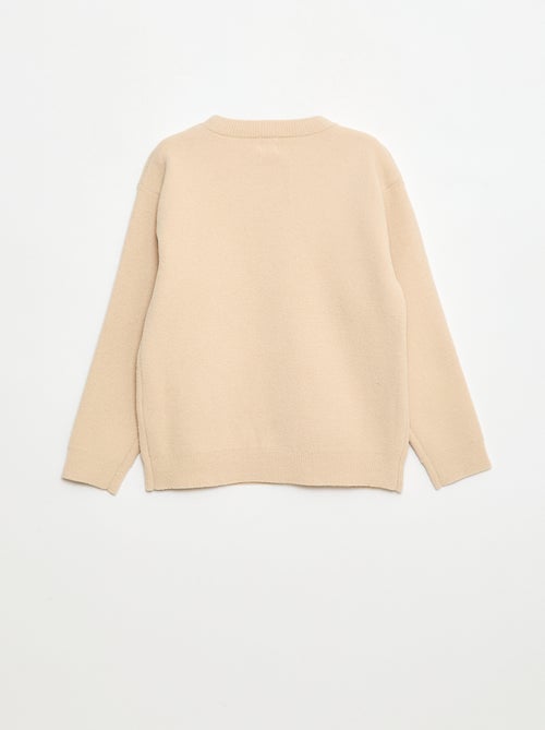 Pull loose col rond uni - Kiabi