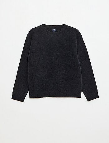 Pull loose col rond uni