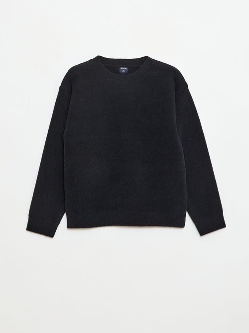 Pull loose col rond uni - Kiabi